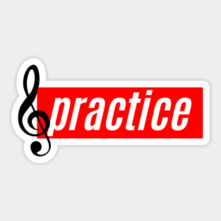 Practice (with treble clef) Sticker